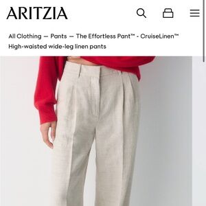 Aritzia White The Effortless Pant™ - CruiseLinen